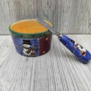 Sango The Sweet Shoppe Christmas Dip Bowl & Spreader Set 3041‎ Sue Zipkin